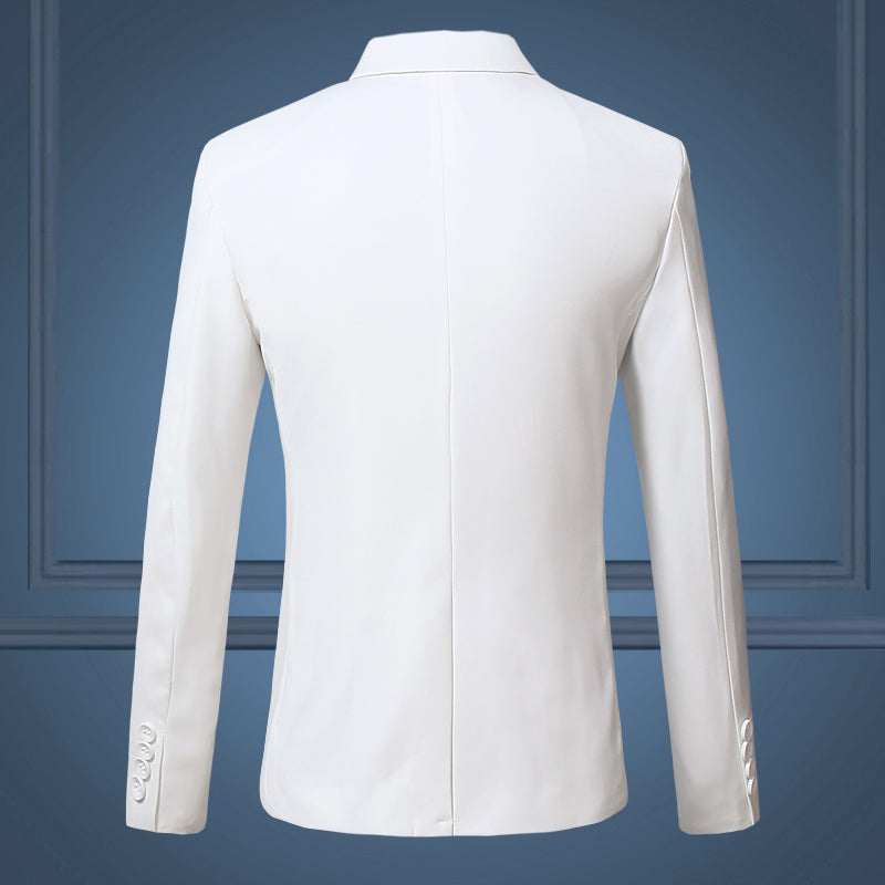 High Quality Gentleman Men Slim Casual White Suit , Large Size Brands