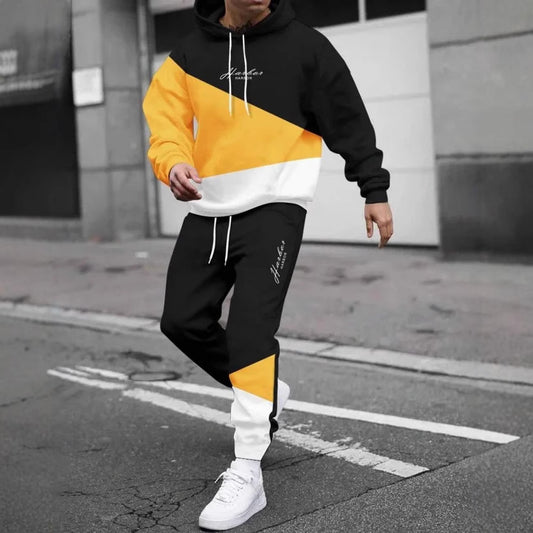 Men's Casual Hooded Sweatshirt and Sweatpants