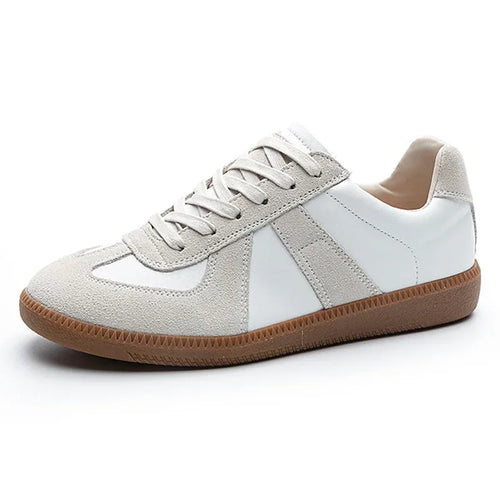 JOZHAMTA Size 35-40 Real Leather Women Casual Sneakers Silver Lace-Up