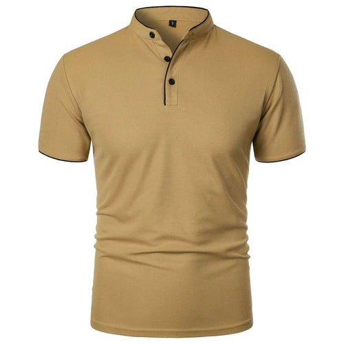 Summer Men's Short Sleeve Collar Tshirts New Solid Color Casual Polo