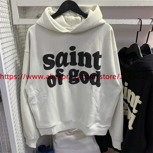 Vintage CPFM Saint Of God Hoodie Men Women Puff Print Saint Michael