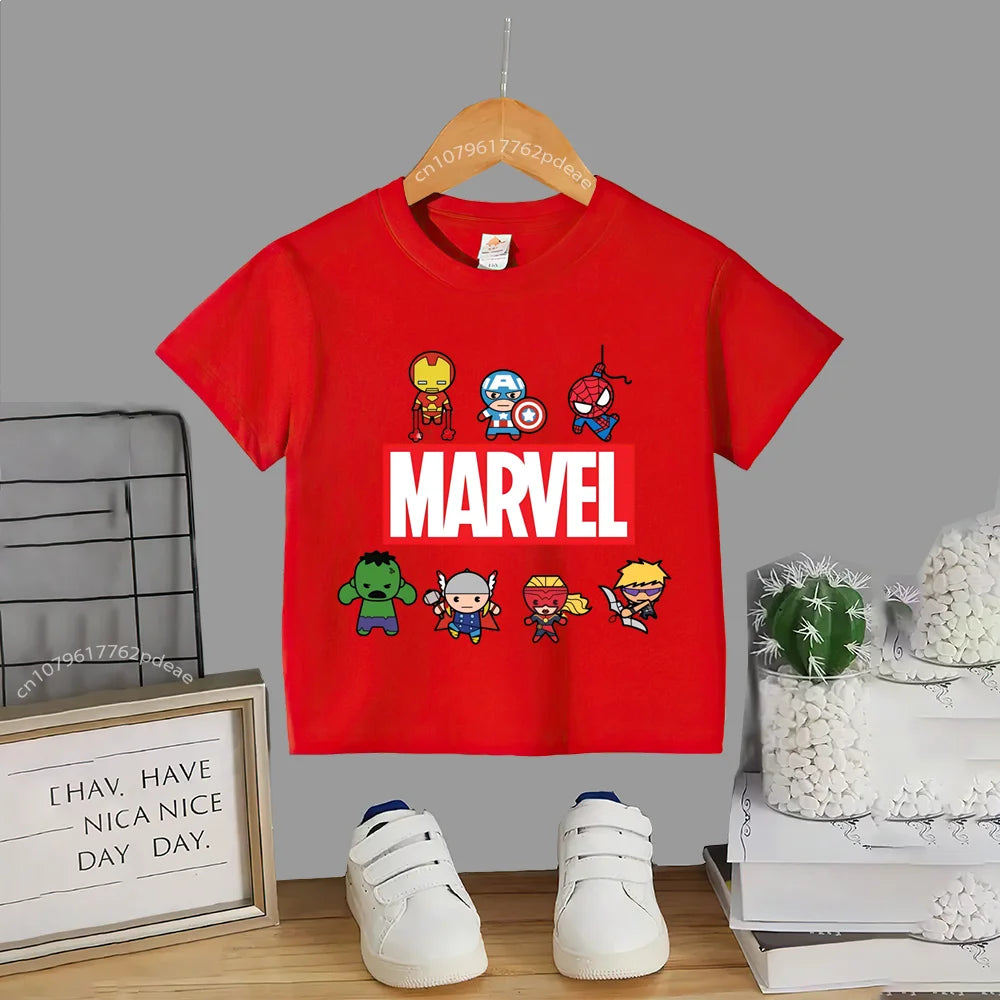 Superhero Teen 100% Cotton T-shirt Children's small cartoon print