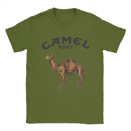 Camel Mirage Band T Shirt Men's Pure Cotton Novelty T-Shirts Crew Neck