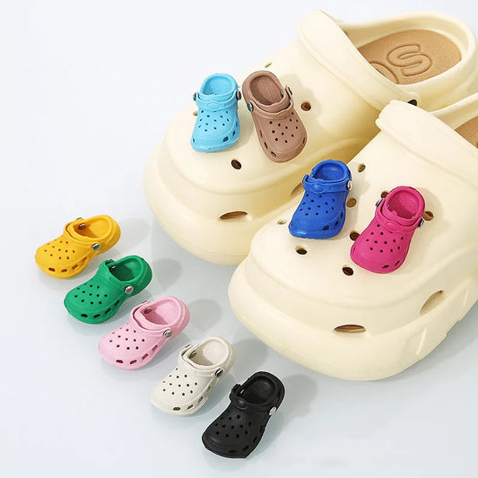 3D New Mini Shoes Shape PVC Shoe Charms for Crocs Accessories Women