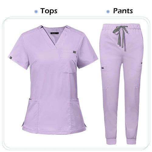 Scrub Sets Uniform Women Joggers Medical Accessories Healthcare