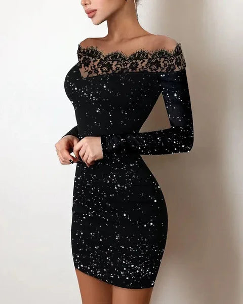 Elegance, Leisure, Sexy Long sleeved Dress