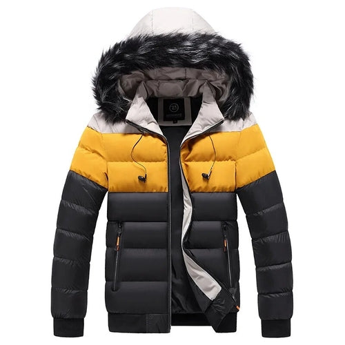 Men High Quality Winter Thick Warm Parker Jacket Men Fur Collar