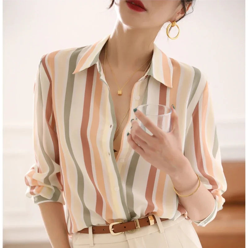 Stripe Satin Vintage Shirt