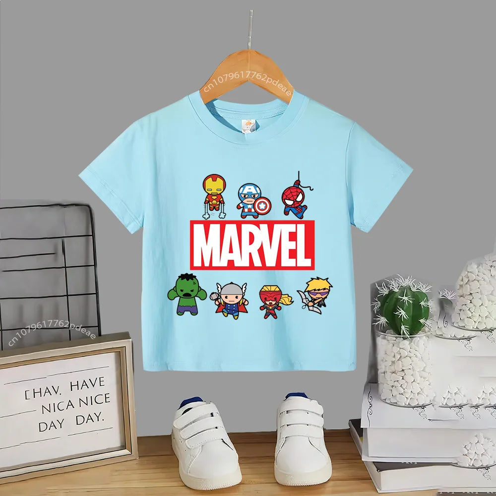 Superhero Teen 100% Cotton T-shirt Children's small cartoon print