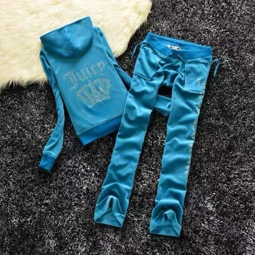 Velour Tracksuit Set Women