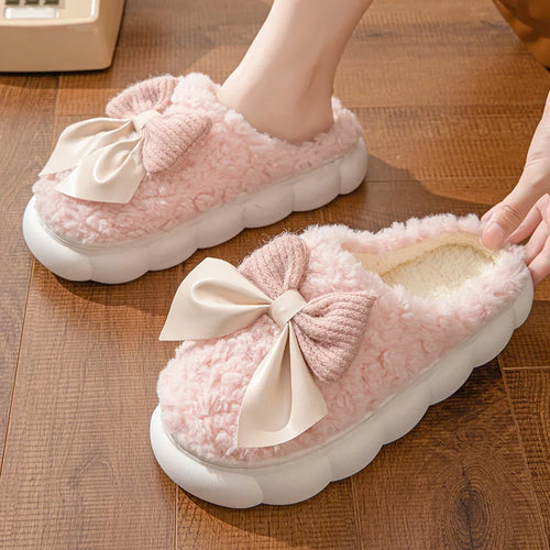 Cotton slippers for Women Autumn and Winter Thick Sole Indoor Home