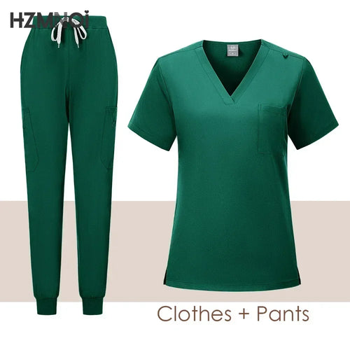 Women Medical Uniforms Scrubs Sets Hospital Surgical Gowns Short