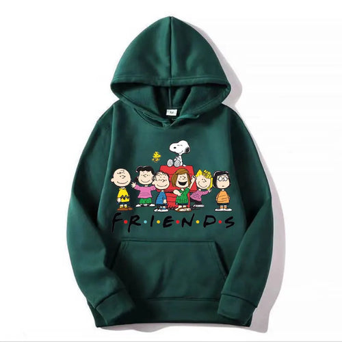 Snoopy Friends Logo Cartoon Anime Women Pullover Spring Autumn Men