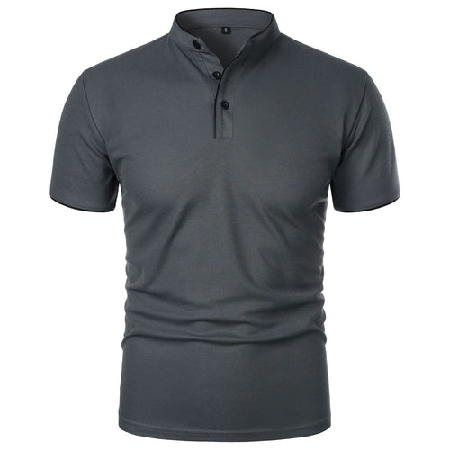 Summer Men's Short Sleeve Collar Tshirts New Solid Color Casual Polo