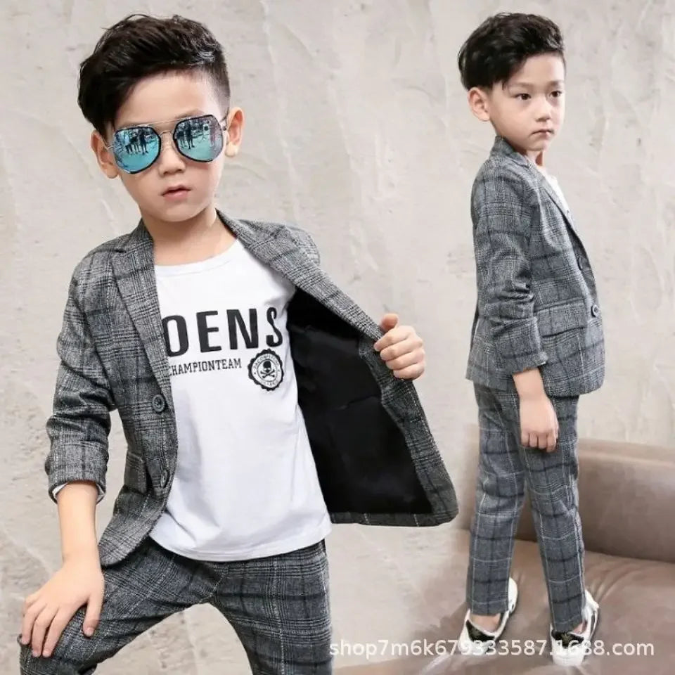 Baby Boys Gentleman Plaid Set