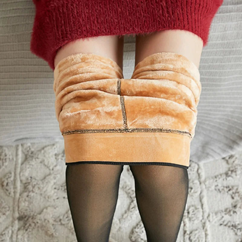 Thermal Stockings Woman Fleece Tights Sexy Winter Warm Pantyhose