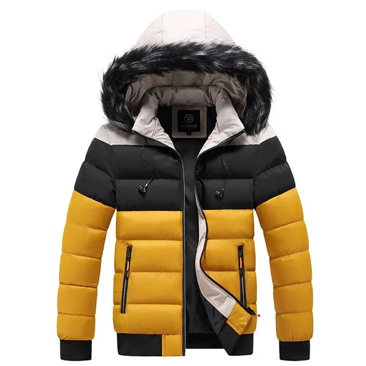 Men High Quality Winter Thick Warm Parker Jacket Men Fur Collar