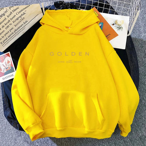 JungKook Golden Hoodie Women Aesthetic Standing Next To You Hoodies