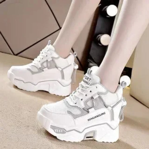 Sneakers Women Sports Shoes Platform Mesh Breathable Vulcanized Shoe