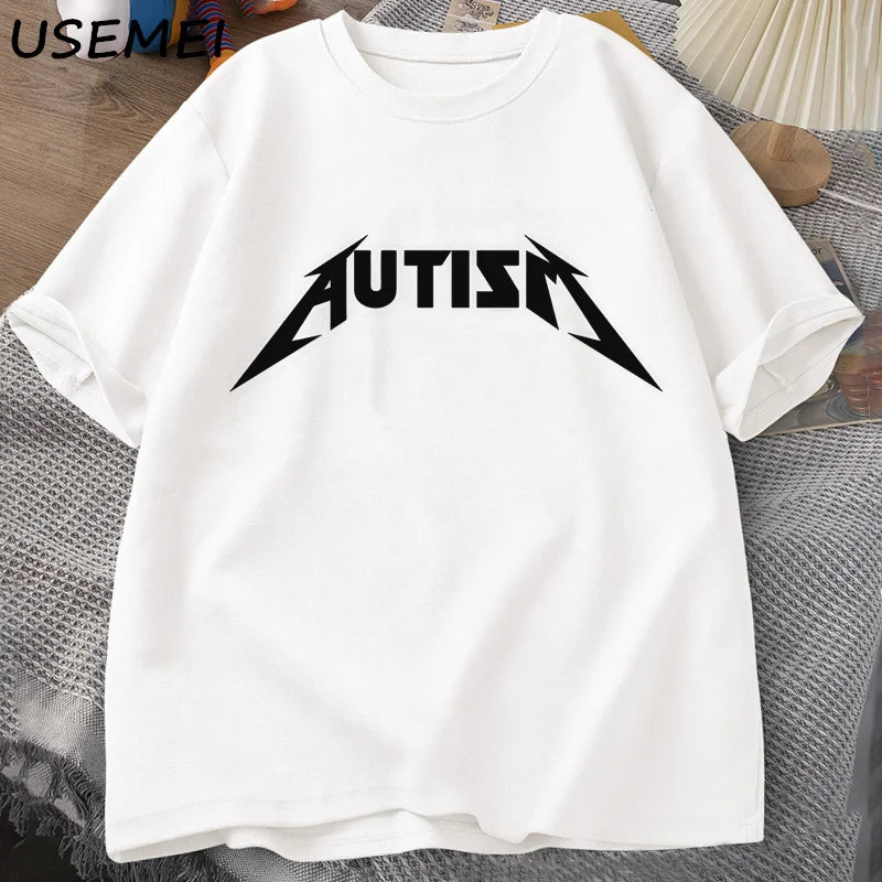 Autism Meme T Shirt Cotton Funny Humor Introvert T-shirts for Men