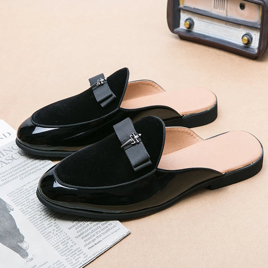 Summer Fashion Half Slippers Genuine Leather Men’s Half Shoes for Men