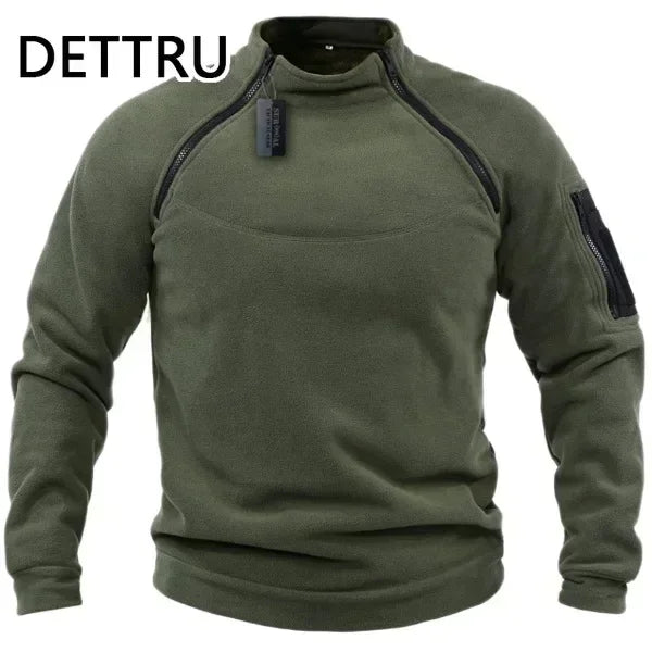 Brand High Quality Winter Mens  Sweatshirt Fleece Zipper Pullover