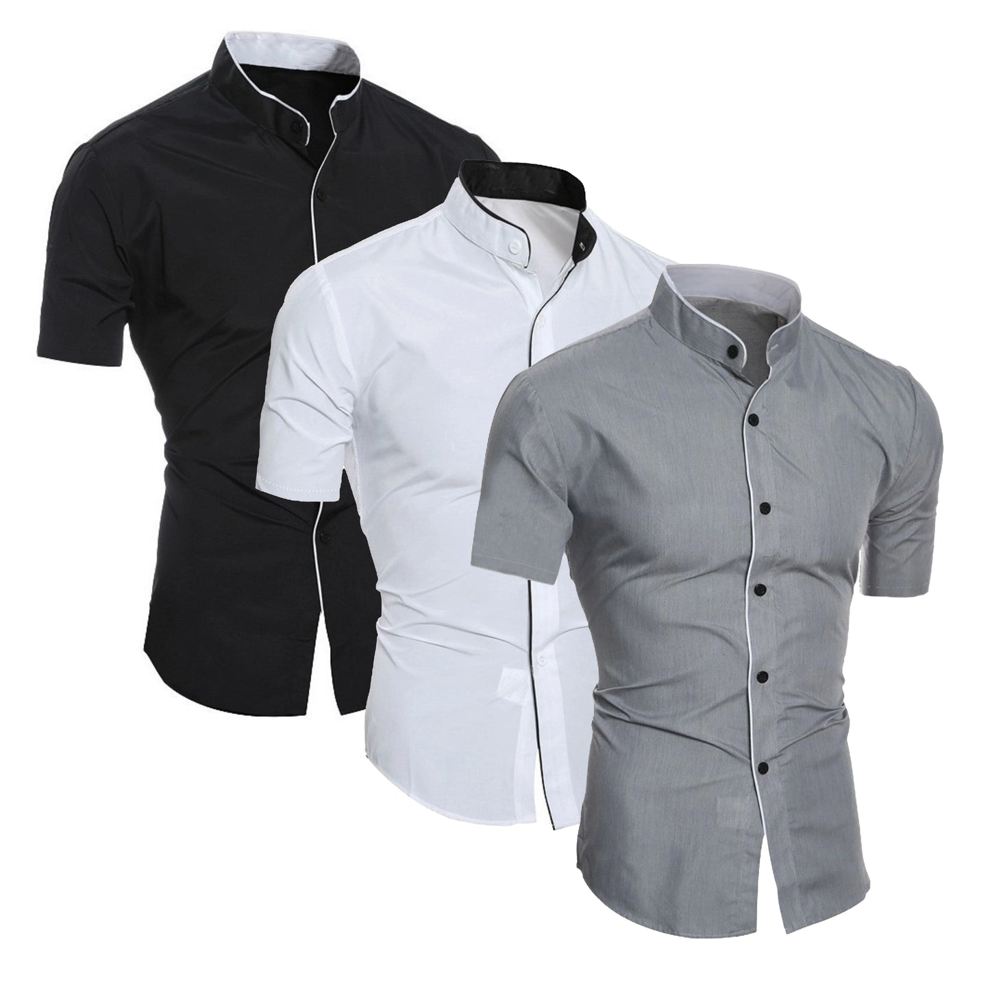 Men's summer short-sleeved casual fashion shirt, comfortable and