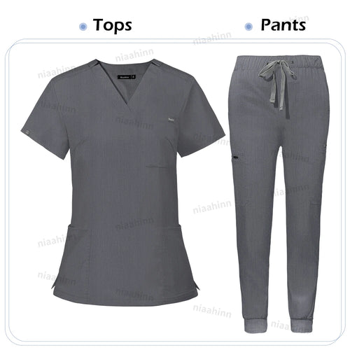 Scrub Sets Uniform Women Joggers Medical Accessories Healthcare