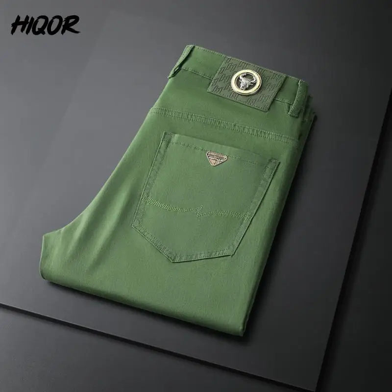 HIQOR 7 Colors Men Spring Autumn Casual Long Trousers Male Suit Pants