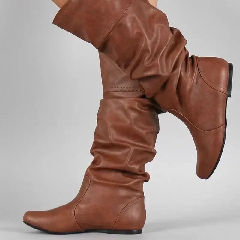 Women Flat Calf Boots