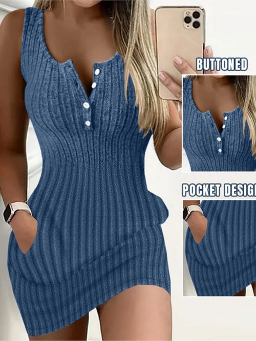 Women's Bodycon Dress Summer Fashion Sexy New Solid Color Pit