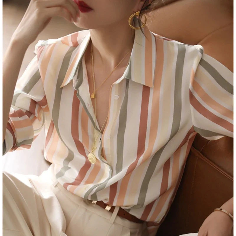 Stripe Satin Vintage Shirt