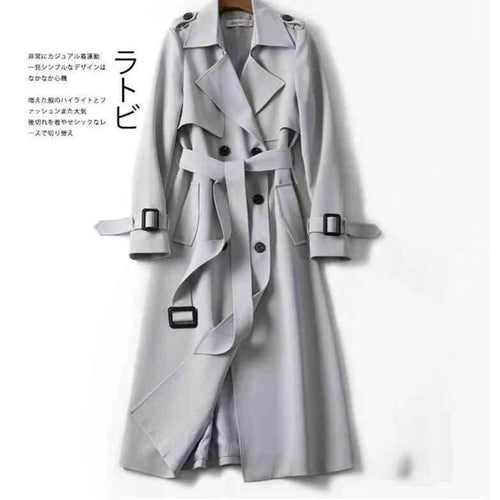 Autumn Winter Long Sleeve Trench Coat For Women Fashion Loose