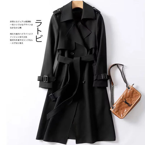 Autumn Winter Long Sleeve Trench Coat For Women Fashion Loose