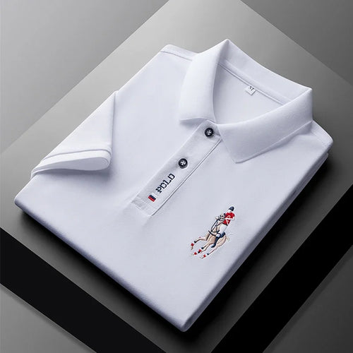 Men's Embroidered Casual Fashion Short Sleeved POLO Shirt Summer