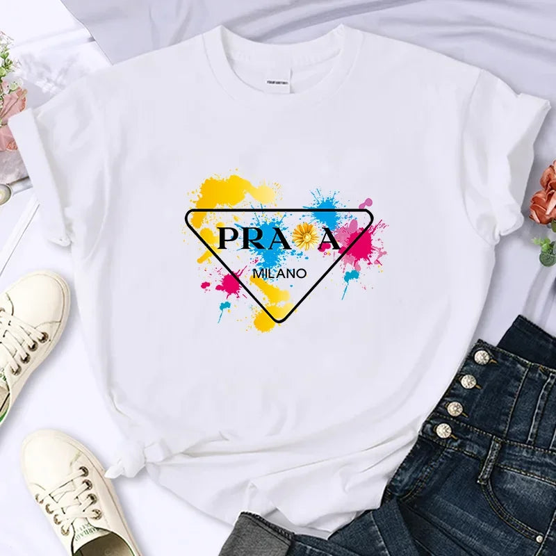 Creativity Luxury for Women's High-Quality Summer Printing T-shirt