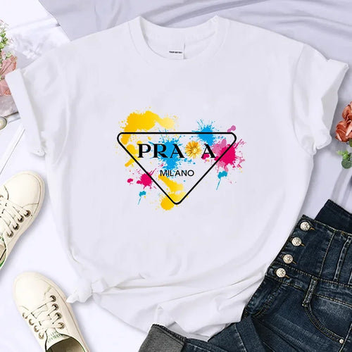 Creativity Luxury for Women's High-Quality Summer Printing T-shirt