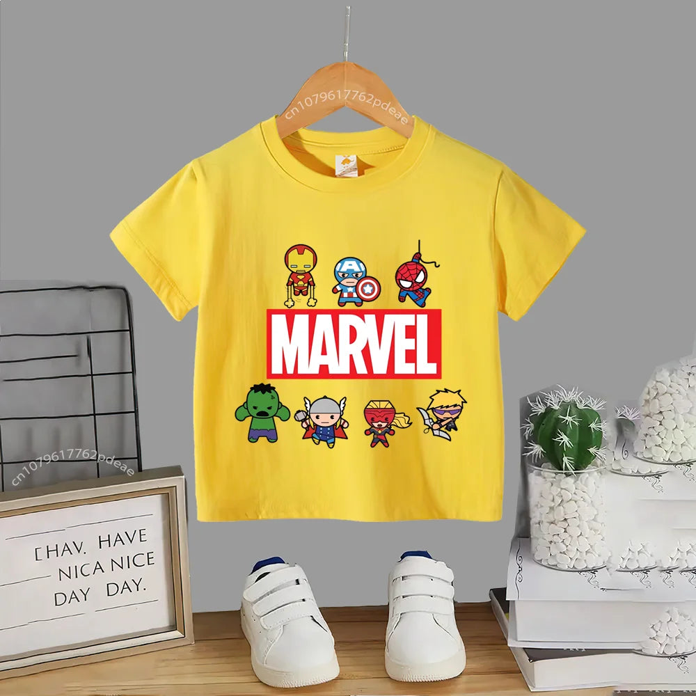 Superhero Teen 100% Cotton T-shirt Children's small cartoon print