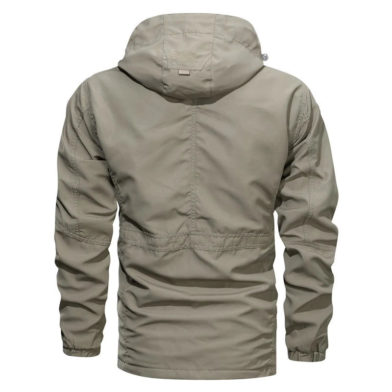 Spring Autumn Men Thin Hooded Military Tactic Jacket Men Quick Dry