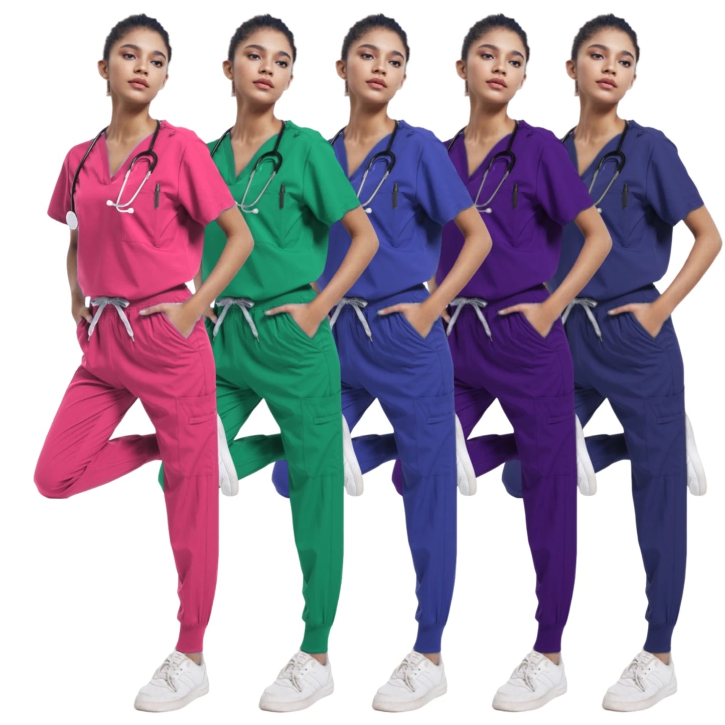 Women Medical Uniforms Scrubs Sets Hospital Surgical Gowns Short