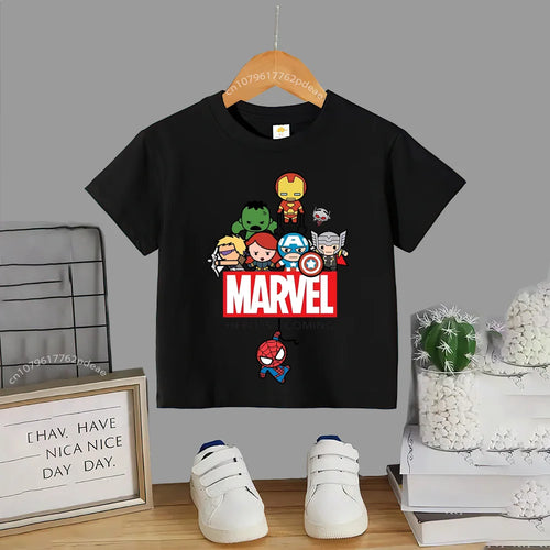 Superhero Teen 100% Cotton T-shirt Children's small cartoon print