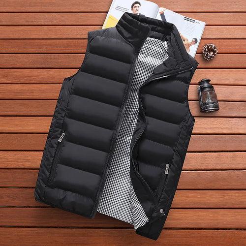 Men Vest Windproof Vest Men Jacket Sleeveless Vest Winter Jacket