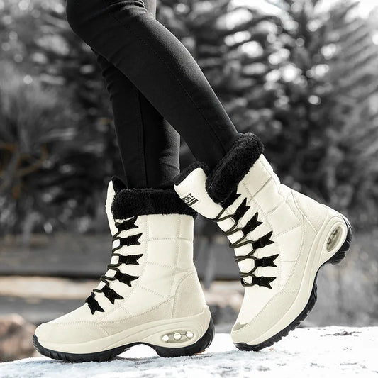 Women's Boots Winter High Quality Keep Warm Mid-Calf Waterproof Snow