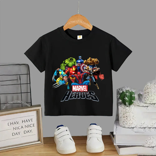 Superhero Teen 100% Cotton T-shirt Children's small cartoon print