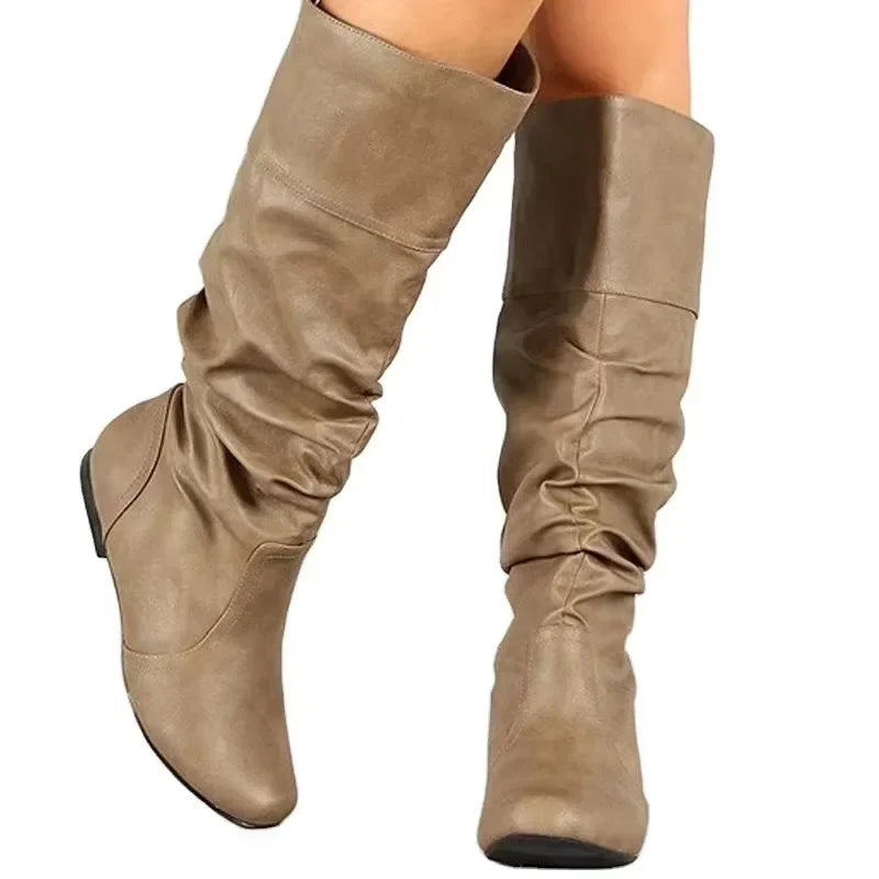 Women Flat Calf Boots