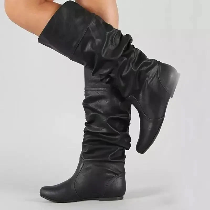 Women Flat Calf Boots