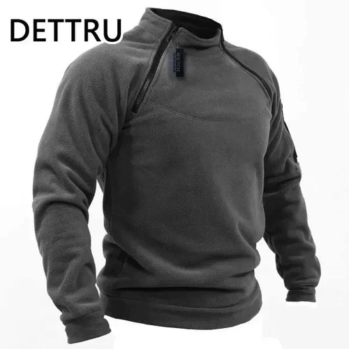 Brand High Quality Winter Mens  Sweatshirt Fleece Zipper Pullover