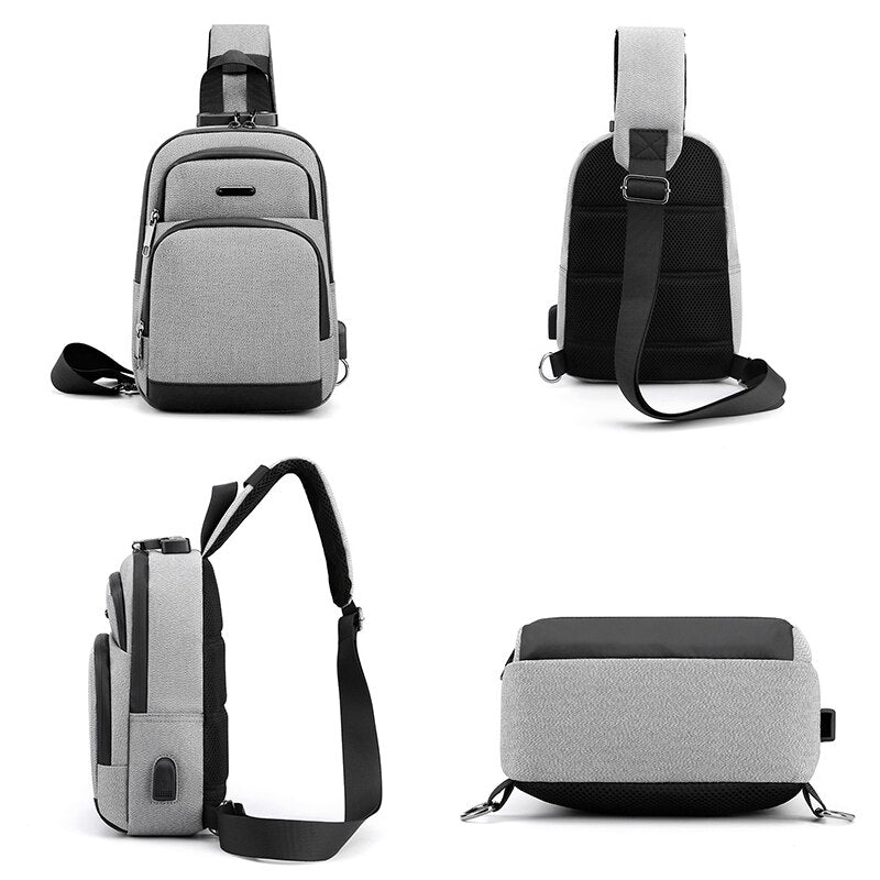 Business Crossbody Bags For Men Multi-function Waterproof Bag Male