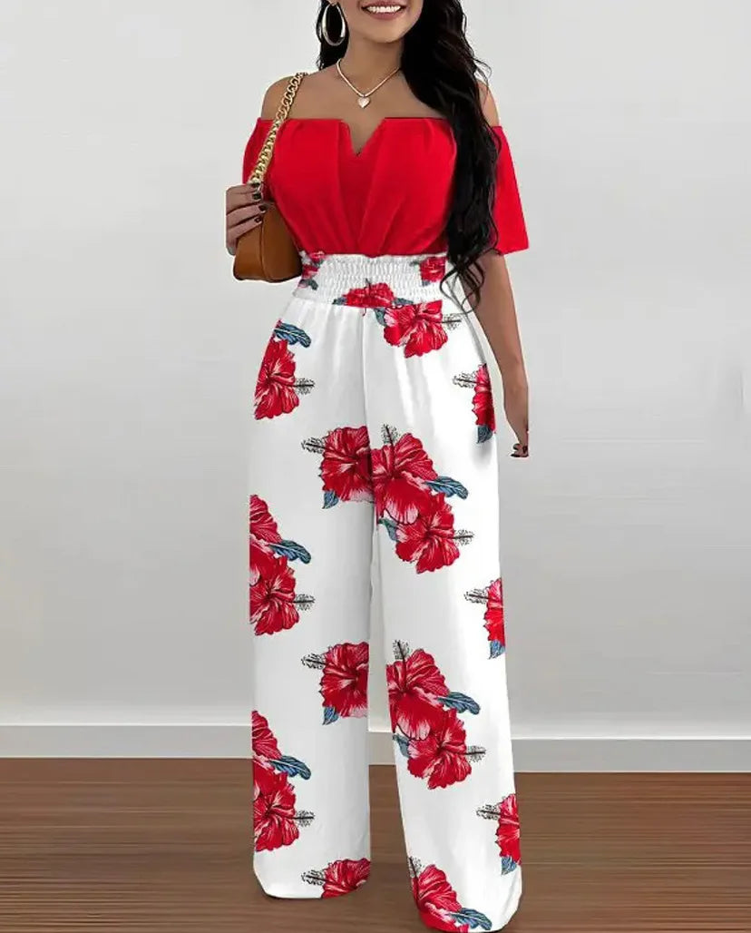 Summer Elegant Off Shoulder Jumpsuit