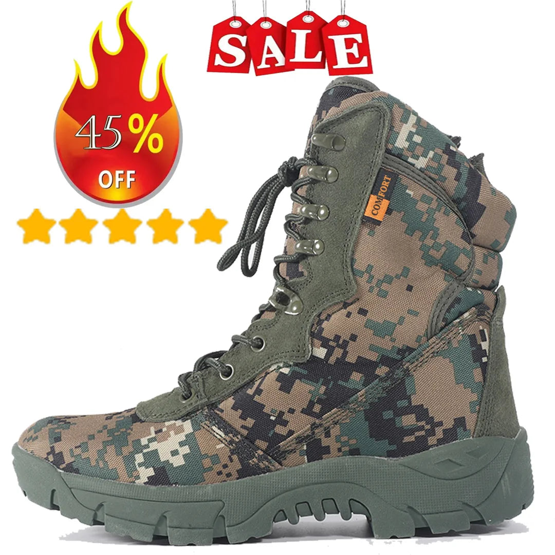 Outdoor Training Men Military Tactical Boots High-Top Desert Army